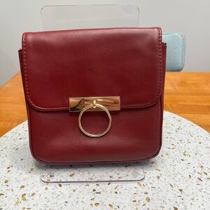 Fashion Burgundy Crossbody Bag with Gold Accent - A New Day
